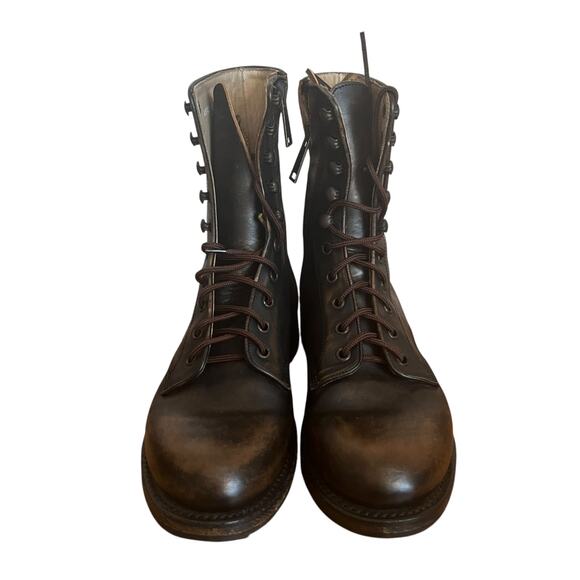 Dsquared2  Brown Leather Lace Up Combat Boots Size 40 EU - Picture 6 of 15